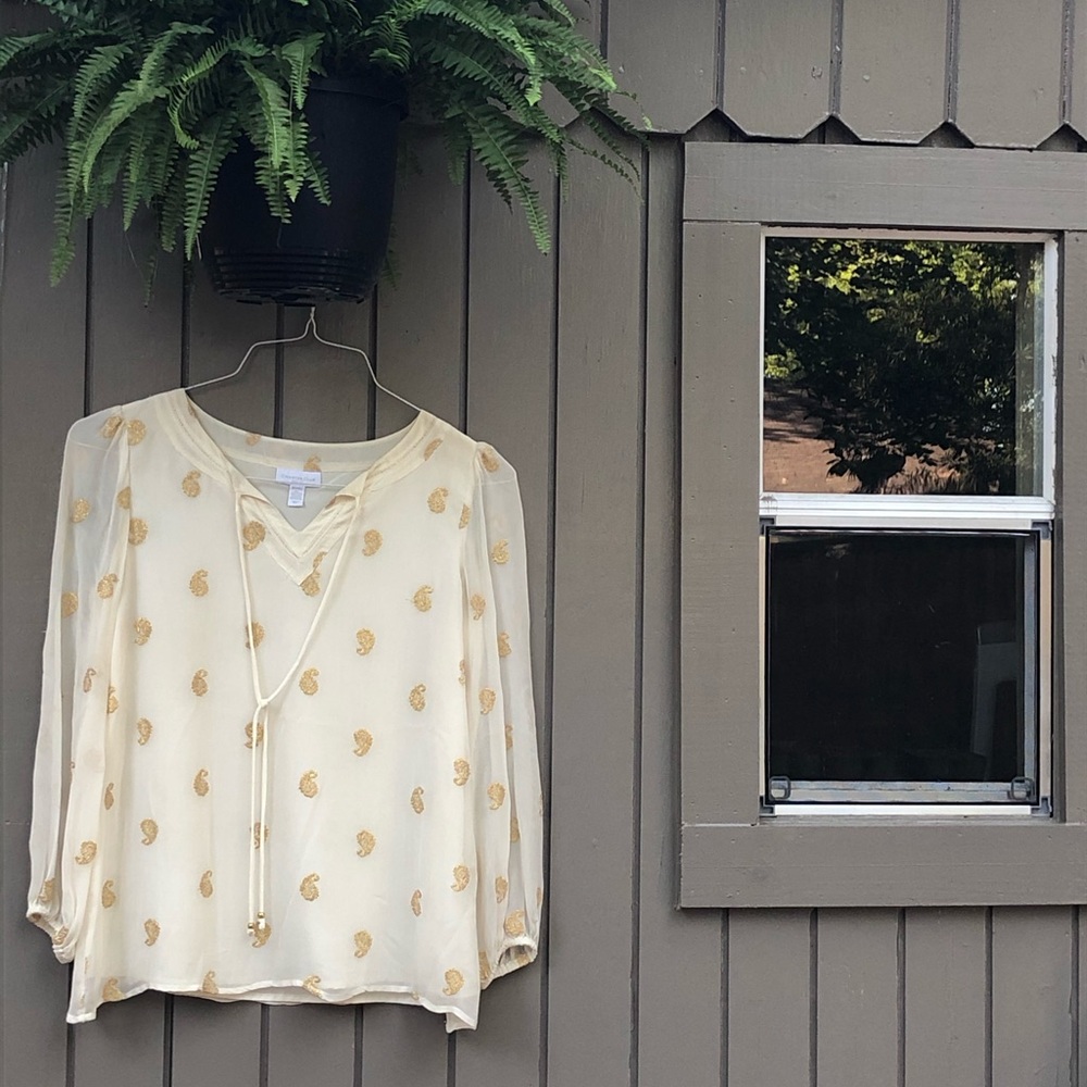SOLD Charter Club Sheer Shirt